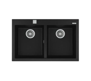 Chậu đá nhân tạo TEKA FORSQUARE 2B 790 BLACK 115260014 nhập khẩu ITALIA